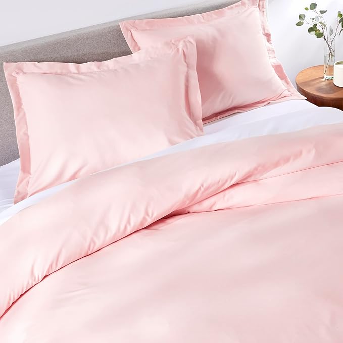 PeachSkinSheets 1500tc Level of Softness Soft Cooling Duvet Cover Set | King/Cali King Size - Cotton Candy Pink