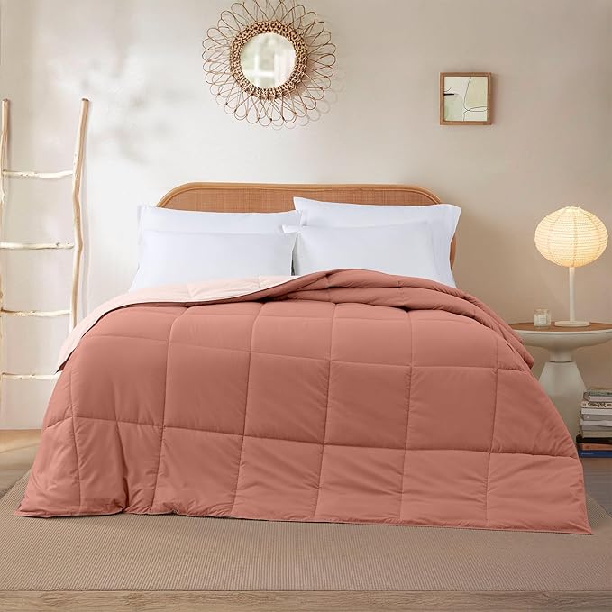 Modern Threads Down Alternative Reversible Comforter Dark Rose/Pink Twin
