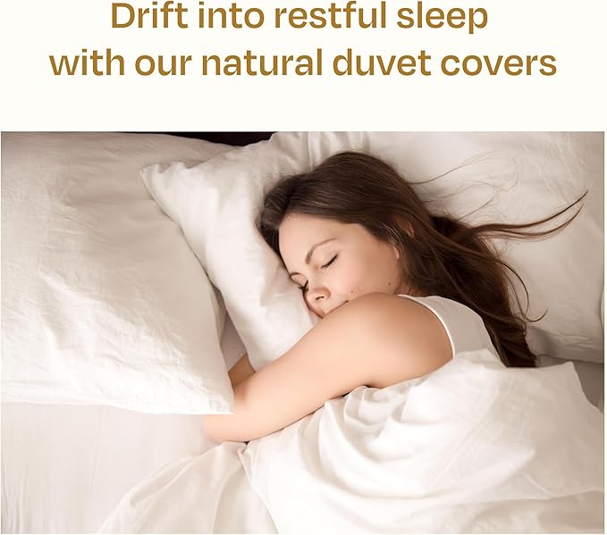 California Design Den King Size Duvet Cover Set, 3 Piece Duvet Cover & Sham Set Textured Natural Duvet Cover 106" x 90" to Fit King Size Duvet (Linen-Natural, King)