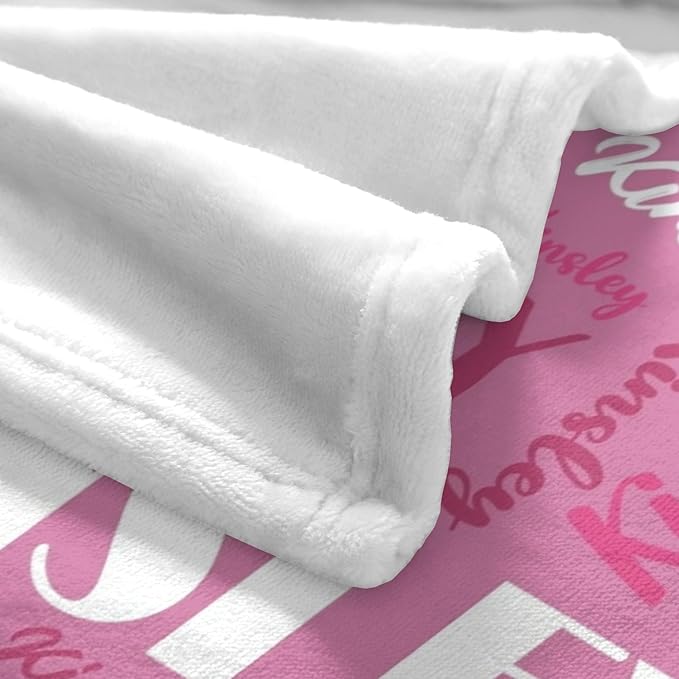 Name Blanket Personalized Blanket for Adult Kids Flannel Customize Throw Blanket Custom (Color 06, 40 x 50 Inches)
