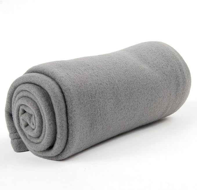 (24 Pack) Wholesale Bulk Fleece 50x60 Throw Blankets for Wedding Favors, Homeless Women, Men in Assorted Colors, 160 GSM