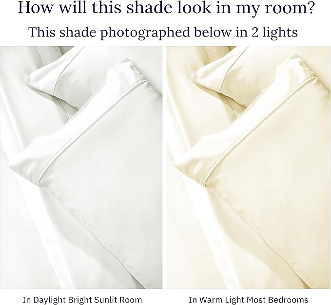 California Design Den 3 Pc King Size Duvet Cover Set -Winner Good Housekeeping Best Bedding Awards 2025, 400 Thread Count Sateen 100% Cotton Bedding Duvet Covers - Ivory (Pale Tone)