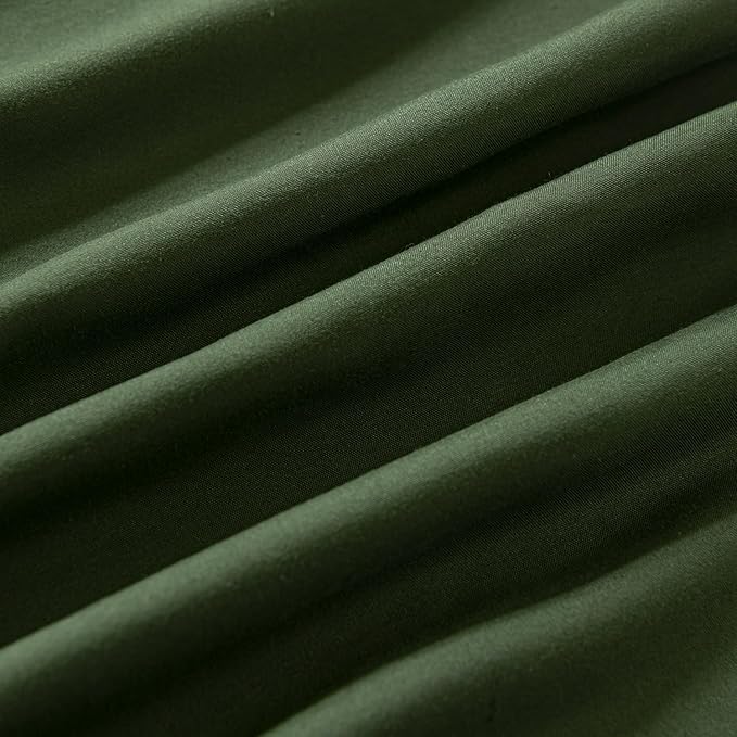 Bed Skirt Full Size Ruffled Bed Skirts with Split Corners, 12 Inch Drop Dust Ruffle Bed Skirt with Platform, Green, Full - 12" Drop