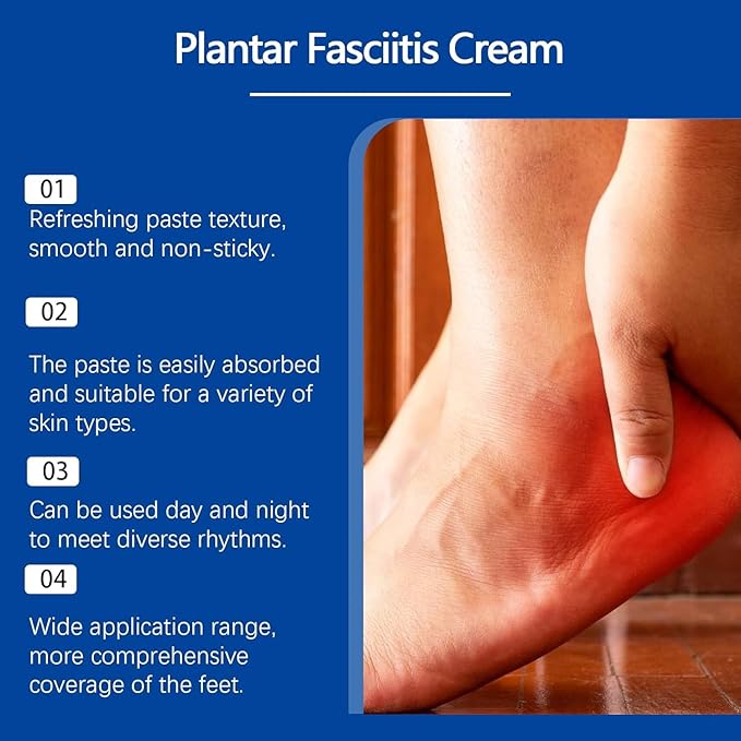 Plantar Fasciitis Cream (2.12OZ) - Spur Cream Soothes Stiffness and soreness, heel spurs & other foot discomfort , Natural Herbal Formula with Arnica & Menthol, Suitable for Sensitive Skin