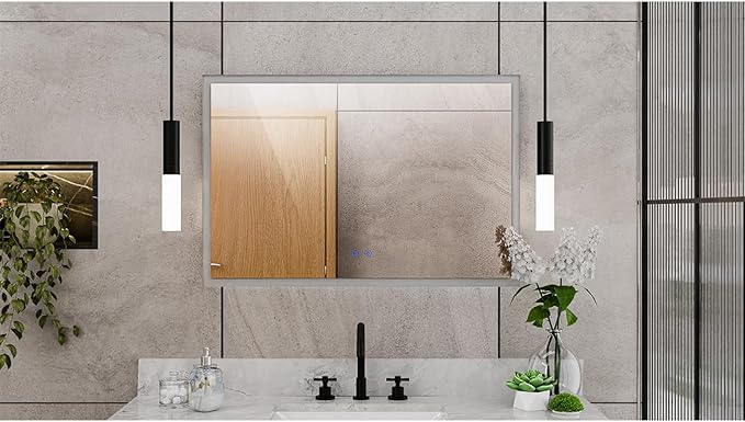 DreamLine Brilliance 24 in. H x 36 in. W Rectangular Light-up Mirror