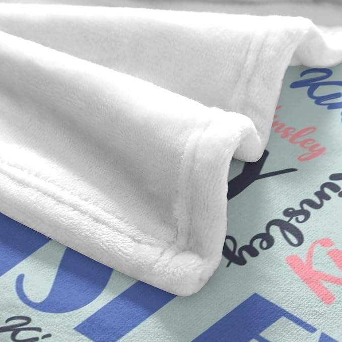 Name Blanket Personalized Blanket for Adult Kids Flannel Customize Throw Blanket Custom (Color 11, 30 x 40 Inches)