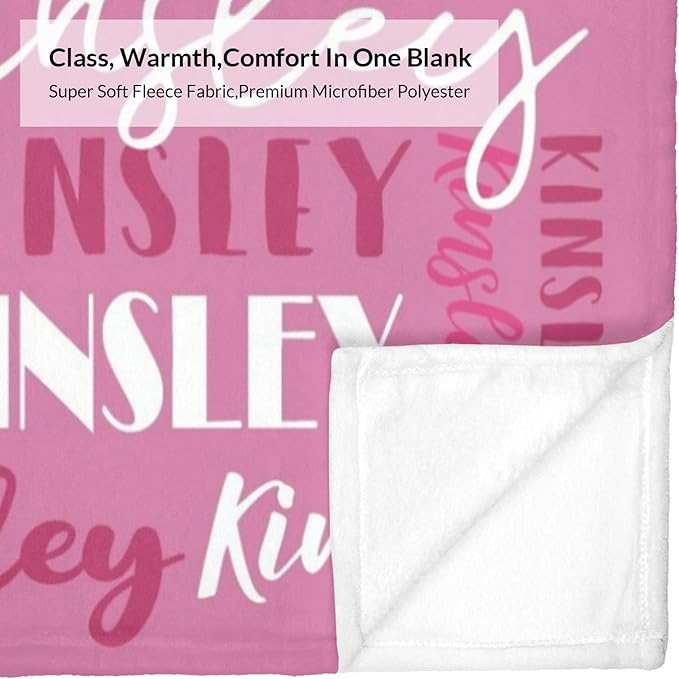 Name Blanket Personalized Blanket for Adult Kids Flannel Customize Throw Blanket Custom (Color 06, 30 x 40 Inches)