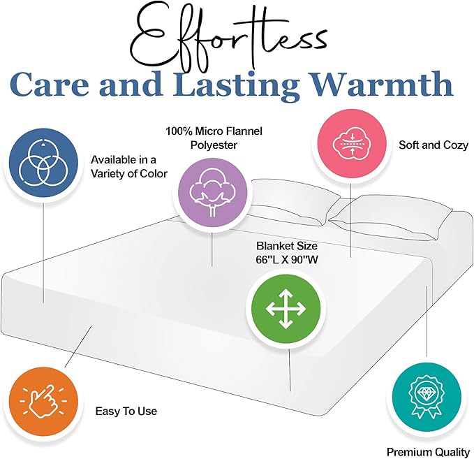 Thermee Micro Flannel Twin Size Blankets, Lightweight All Seasons Cozy Blanket, Throw Blankets for Home and Living Room, Comfy & Soft Blanket for Couch, Machine Wash, No Pilling - Sand