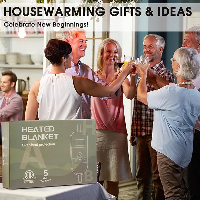 Heated Electric Blanketc Throw, 50X60 Heating Blanket with 10 Heat Level & 8 Hours Auto Off for Lap, Black Gray Checkered Plaid Soft Sherpa Blankets Warmer Gifts for Couch Grandma Women Adults