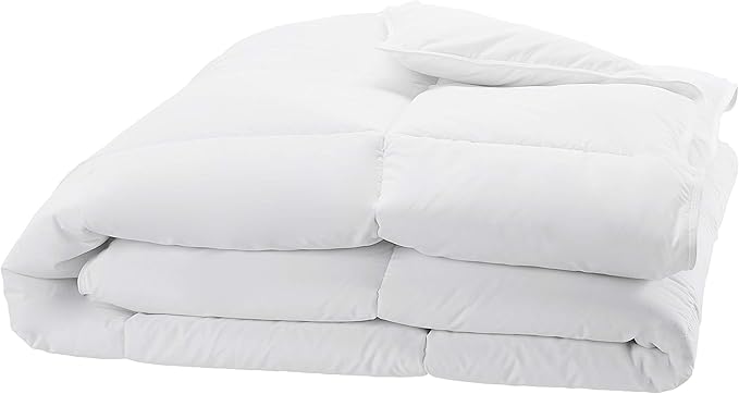 Amazon Basics White Down Alternative Comforter and Duvet Insert with Corner Tabs (King, All-Season)