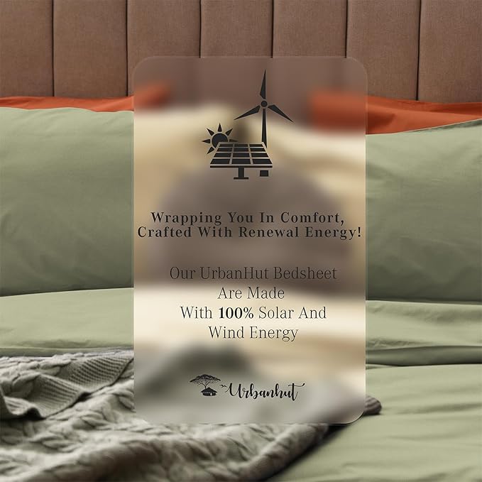 URBANHUT 1000 Thread Count Damask Striped Queen Size Egyptian Cotton Sheets, Long Staple Soft & Breathable, 4 Pc Bed Sheet Sets, Luxury Hotel Sateen Sheets Fits 16" Deep Pocket - Sage