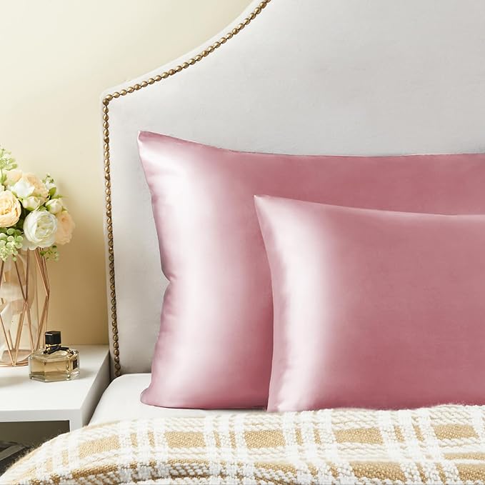 BEDELITE Satin Pillowcase for Hair and Skin, Super Soft and Cooling Similar to Silk Pillow Cases 2 Pack with Envelope Closure, Gift for Women Men(20"x30" Queen Size, Nostalgia)