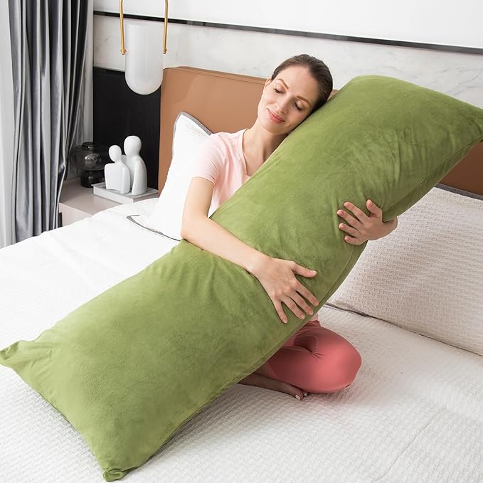 Body Pillow, Memory Foam Body Pillows for Adults Sleeping, Long Pillow for Bed, Big Large Firm Full Body Pillow for Side Sleeper, 20x54 Inch, Sage Green