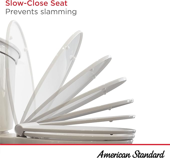 American Standard 5503B00B.020 Transitional Slow-Close Round Front Toilet Seat, White