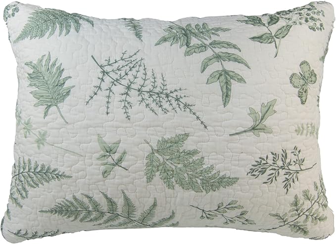Donna Sharp Queen Bedding Set - 3 Piece - Botanical Quilt Set with Queen Quilt and Standard Pillow Shams - Cotton - Machine Washable