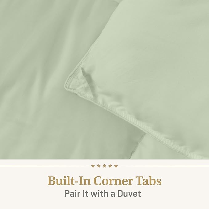 The Ultimate Luxury Fluffy Down Alternative Comforter Plush Premium Duvet Insert Thick Comforter All Season Breathable Hotel Collection Puffy Comforter (King Sage Green) …