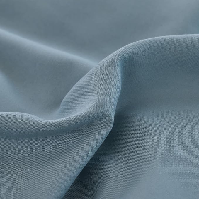 ROSGONIA Oversized King Comforter 128x120, 3pcs Super King Plus (1 Dusty Blue Comforter & 2 Pillowcases) Lightweight Oversized King Bedding Set Blanket