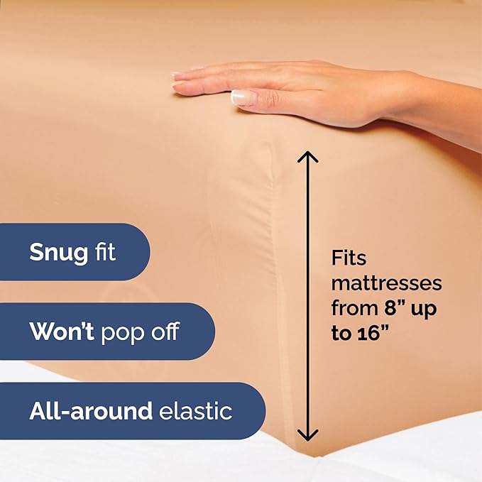 Twin Size 3 Piece Sheet Set - Extra Soft, Breathable And Cooling Sheets - Hotel Luxury Durable Bed Sheets for Women & Men - Deep Pockets, Easy-Fit & Wrinkle-Free Sheets - Peach Oeko-Tex Bed Sheet Set