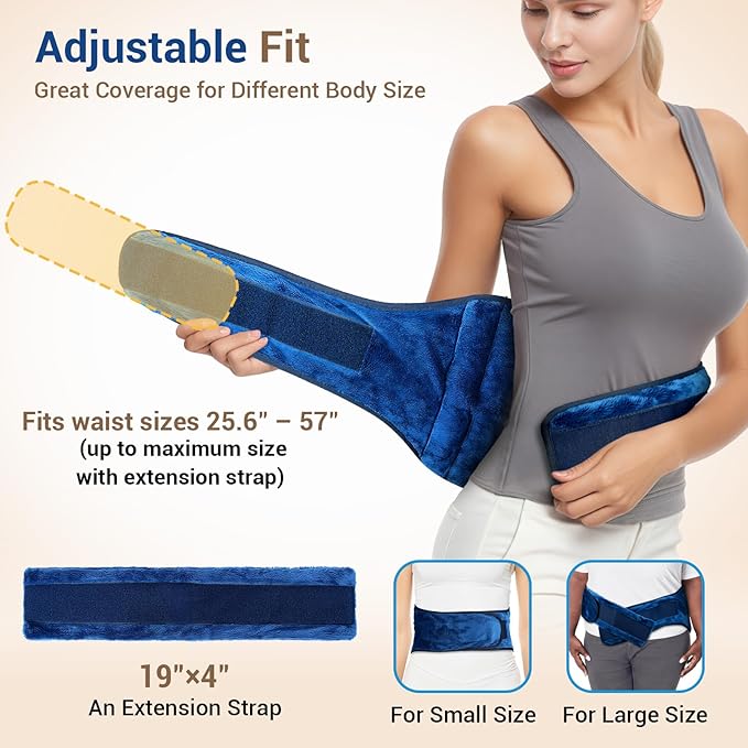Comfytemp Microwave Moist Heating Pad for Back Pain Relief, Sciatica Surgery Recovery Must Have, FSA Eligible HSA, Microwavable Hot Therapy for Lower Lumbar, Cramps, Waist Warm Compress, Get Well Gift