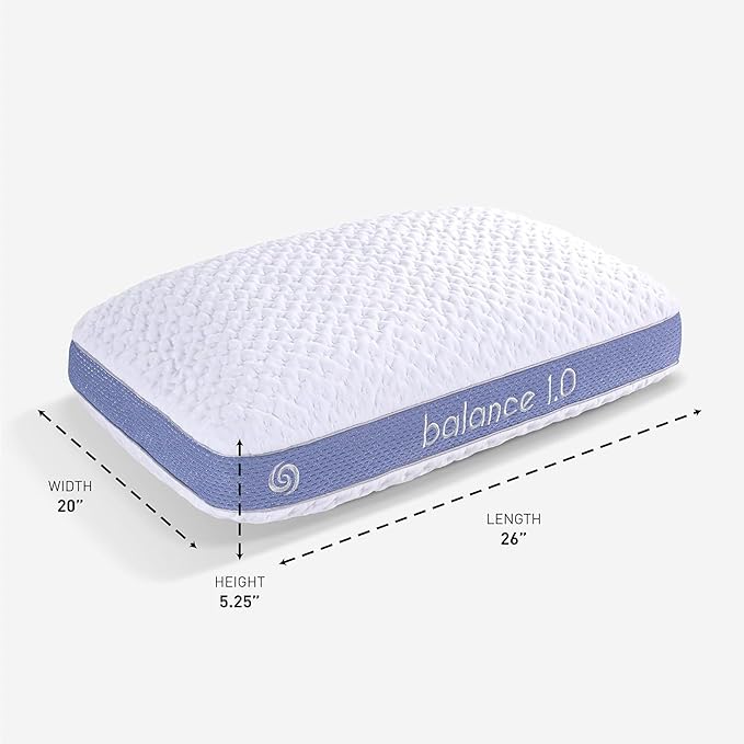 Bedgear Balance 3.0 Cooling Pillow – Moisture-Wicking Performance Bed Pillow for Hot Sleepers, Medium Support, Air-X Mesh, Dri-Tec Cover, Washable