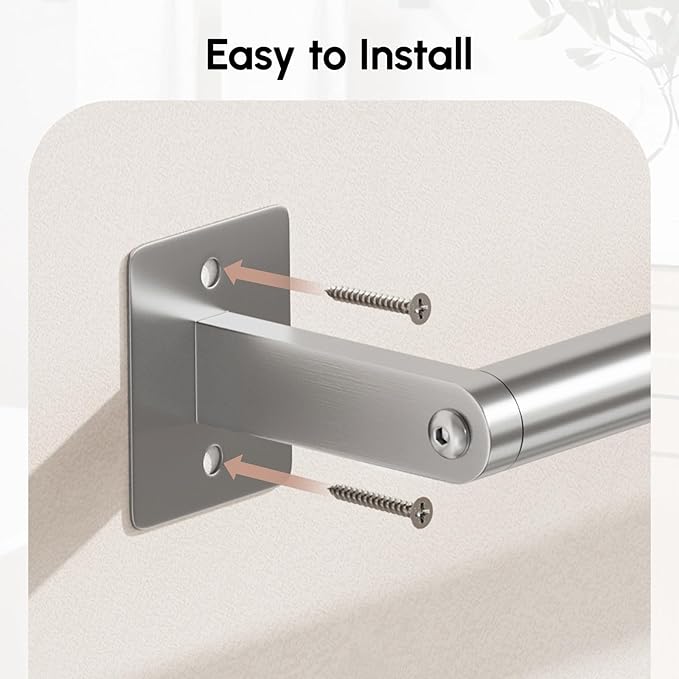 USHOWER Brushed Nickel Towel Bar, 18 Inch Towel Racks for Bathroom Wall Mounted, Heavy Duty Stainless Steel Towel Holder, Easy Installation (Total Length 20 Inch)