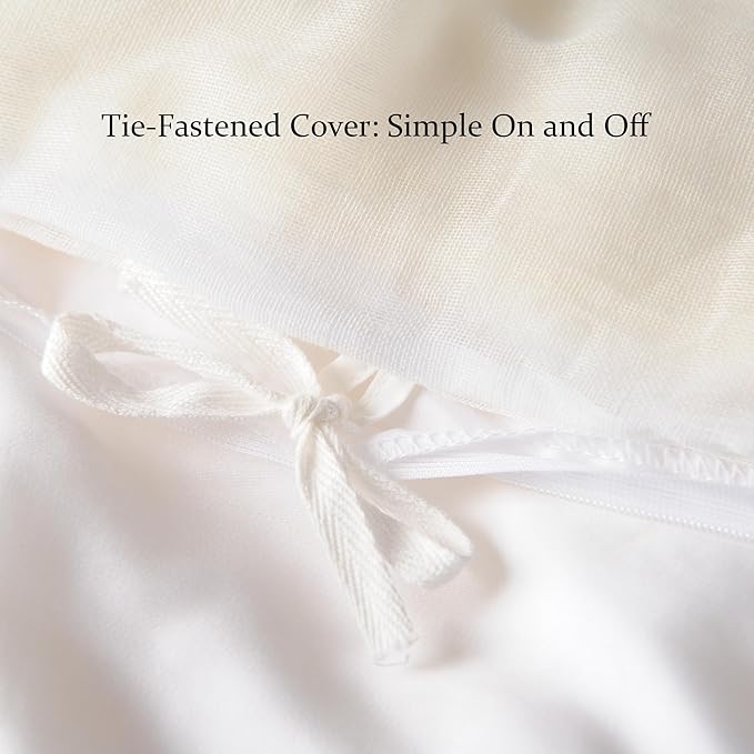 CUDDLE DREAMS Lightweight Silk Filled Comforter for Summer, Detachable Tencel Duvet Cover for Easy Care, Naturally Breathable (White, Twin)