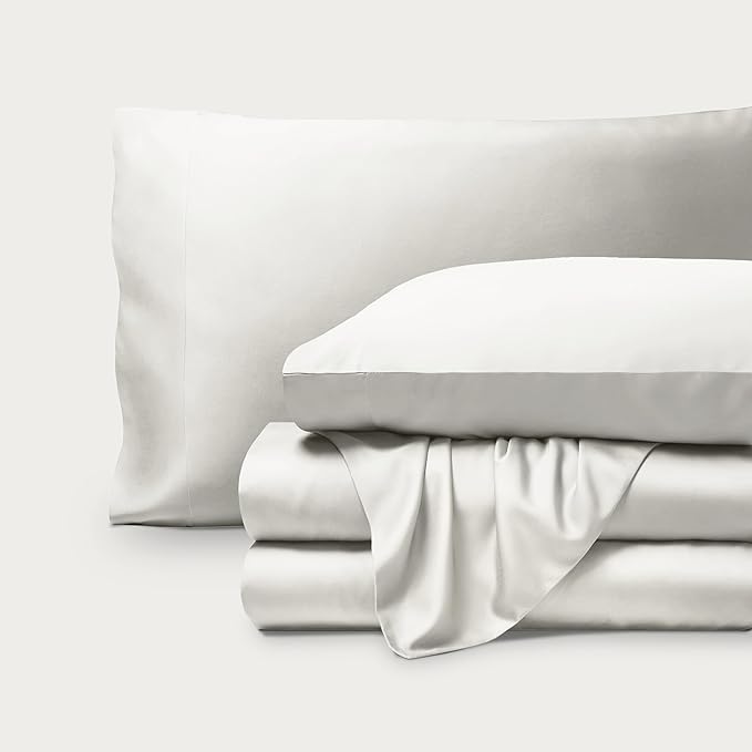 Bare Home 100% Rayon Made from Bamboo Twin XL Sheet Set - 3 Piece Bedding Set - Deep Pockets - Breathable - Easy Fit - Bedding Sheets & Pillowcases (Twin XL, Cream)