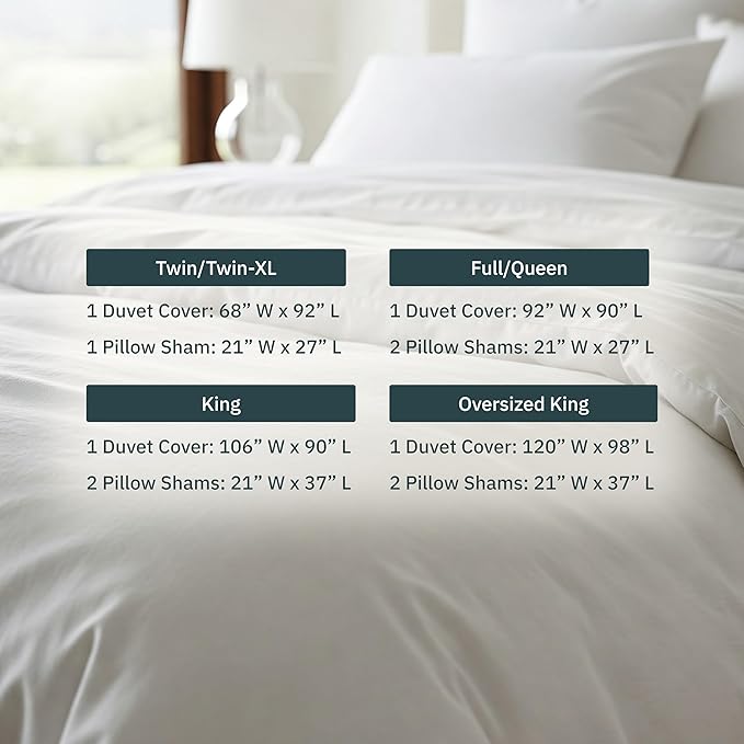 California Design Den 3 Pc Full/Queen Size Duvet Cover Set - Winner Good Housekeeping Best Bedding Awards 2025, 400 Thread Count Sateen, 100% Cotton Duvet Cover Queen,Button Closure, Corner Ties -Grey