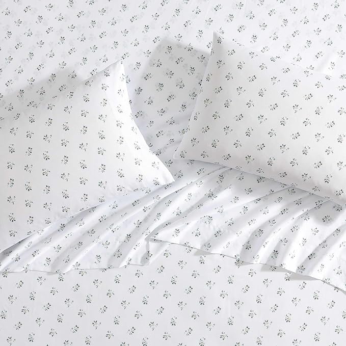 Wrangler - Full Bed Sheets, Ultra-Soft & Lightweight Bedding with Matching Pillowcases, Lightweight Bed Set for All Season Comfort, Oeko-Tex Certified (Sketchy Ditsy Green)