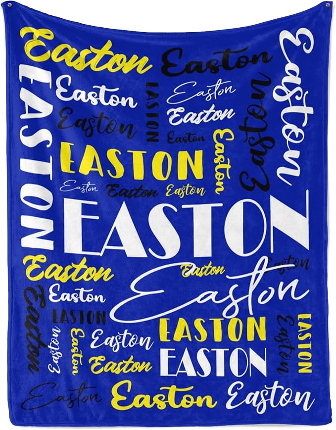 Name Blanket Personalized Blanket for Adult Kids Flannel Customize Throw Blanket Custom (Color 21, 30 x 40 Inches)