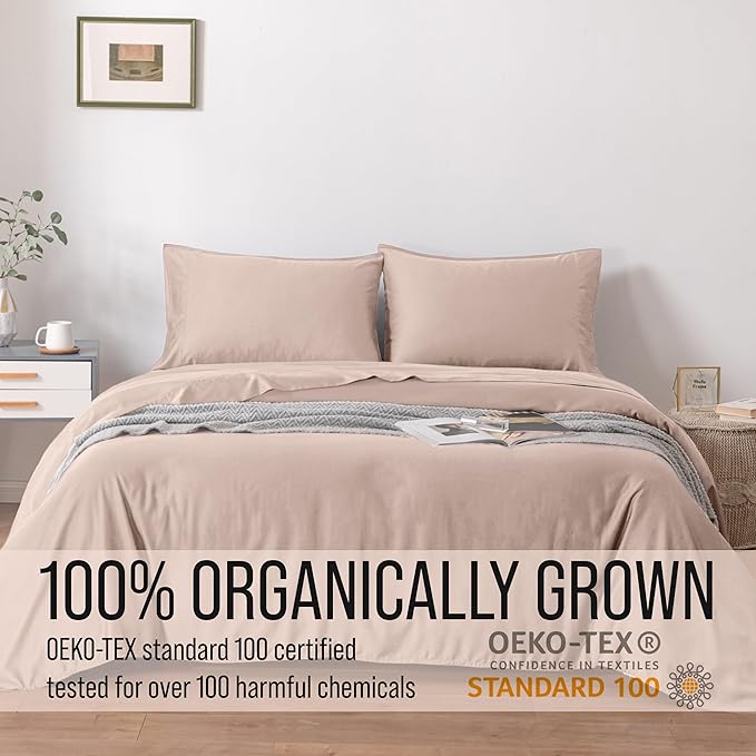 Bella Coterie Luxury Bamboo Viscose Twin XL Size Sheet Set | 100% Organically Grown | Ultra Soft | Cooling for Hot Sleepers | 18" Deep Pocket [Dusty Rose]