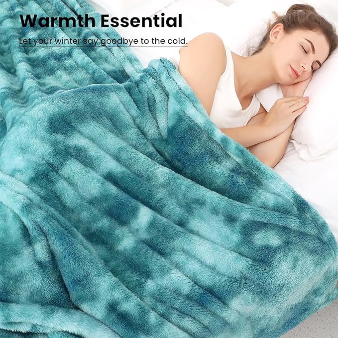 Fleece Throw Blanket Cozy Soft Lightweight Throw Blankets Warm Plush Light Blue Fall Blankets and Throws Couch Sofa Bed Camping Travel Picnic Outdoor Blanket Bedding Kid Baby Boys Girls Adults