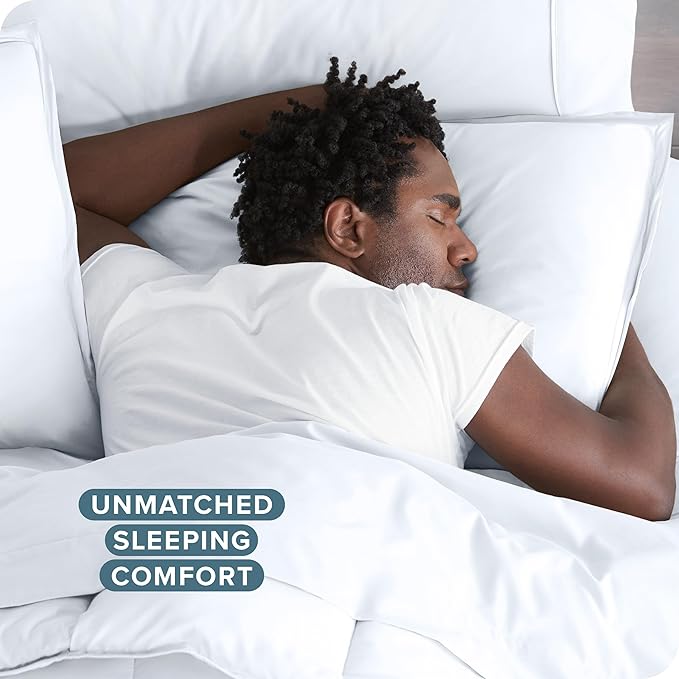 Bare Home Bedding Duvet Cover Extra Long - Premium 1800 Super Soft Collection - Lightweight, Cooling Duvet Cover - Soft Breathable Bedding (Twin/Twin XL, White)