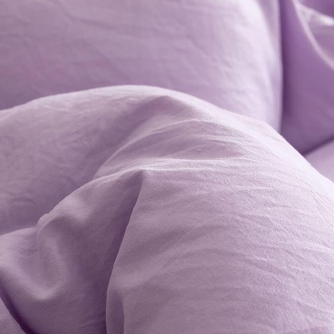 ROSGONIA King Size Comforter Set Lavender, 3pcs (1 Boho Purple Comforter & 2 Pillowcases), Soft Bedding Lightweight Bedspread Blanket Quilts