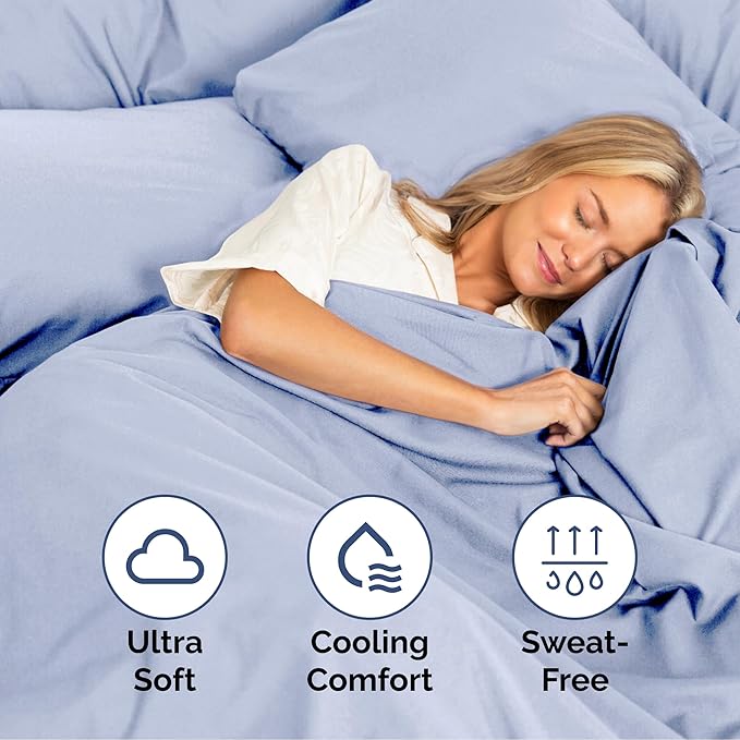 Cal King Size 4 Piece Sheet Set - Extra Soft, Breathable, and Cooling Sheets - Hotel Luxury Bed Sheets for Women & Men - Deep Pockets, Easy-Fit & Wrinkle-Free - Light Dusty Purple Oeko-Tex Bed Sheets