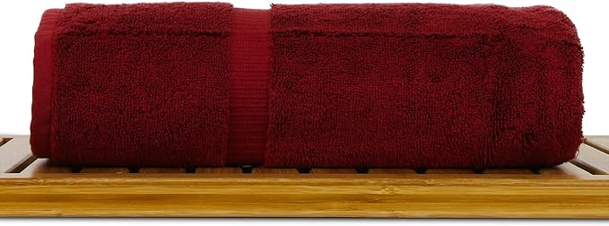Luxury Hotel & Spa Ultra Soft Bath Towels 100% Turkish Cotton - Cranberry - Set of 4