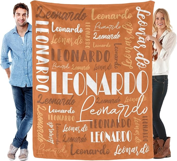 Name Blanket Personalized Blanket for Adult Kids Flannel Customize Throw Blanket Custom (Color 07, 30 x 40 Inches)