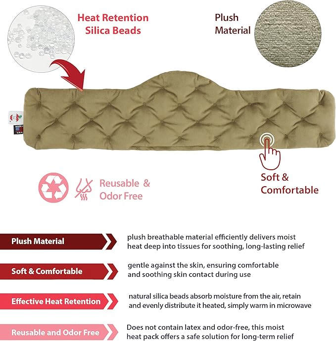 Core Products MicroBeads Moist Heat Therapy Pack - Great Holiday Gift - Cervical 5" X 25"