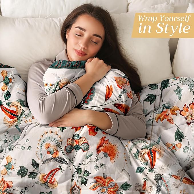 Maison d' Hermine Throw Blanket for Couch Lightweight Soft Warm Breathable Cotton Throw Blankets for Bed Girls Boys Women Men Gifts Sofa Travel Living Room Chair Bedding (50"x60", Dalida)