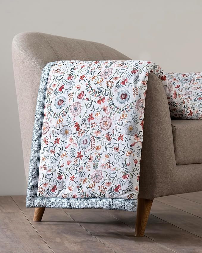 Maison d' Hermine Throw Blanket for Couch Lightweight Soft Warm Breathable Cotton Throw Blankets for Bed Girls Boys Women Men Gifts Sofa Travel Living Room Chair Bedding (60"x80", Nellore)