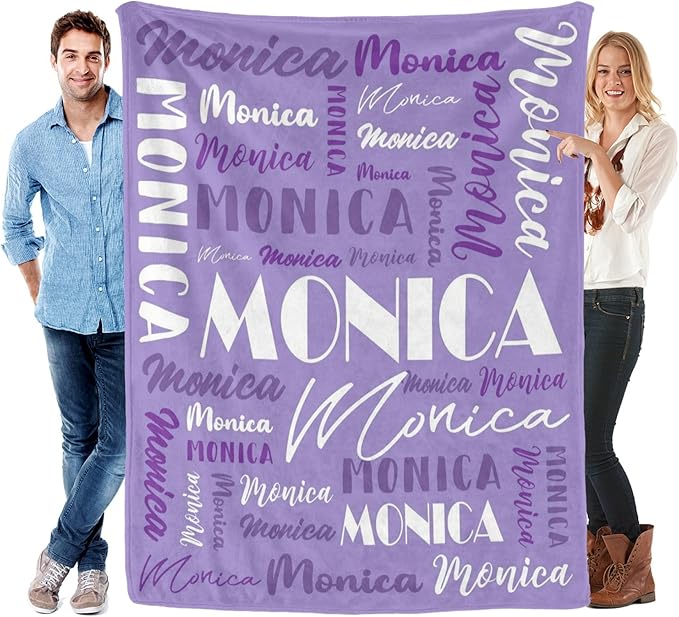 Name Blanket Personalized Blanket for Adult Kids Flannel Customize Throw Blanket Custom (Color 04, 40 x 50 Inches)