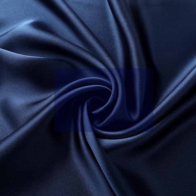 ALASKA BEAR Silk Pillowcase for Hair and Skin, Set of 2 Pure Genuine 22 Momme Mulberry Silk Pillow Cases Queen Size for Bliss Sleep Better Than Poly Satin, Zipper Closure(2pc, Navy)