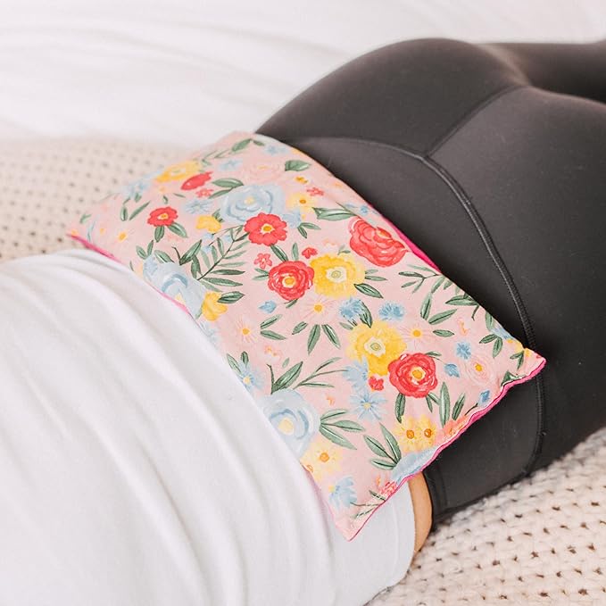 Microwave Heating Pad Filled with Flax Seed and Choice of Dried Herbs, Herbal Cold Pack, Good Size for Back Pain and Cramps, Hot and Cold Therapy, 6" x 12" (Sloth, Peppermint)