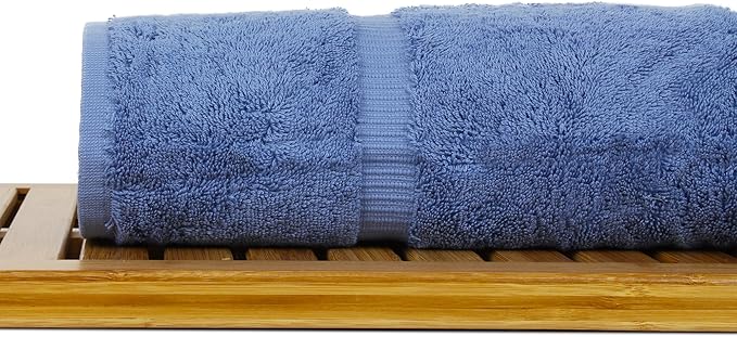 Luxury Hotel & Spa Ultra Soft Bath Towels 100% Turkish Cotton - Wedgewood - Set of 2