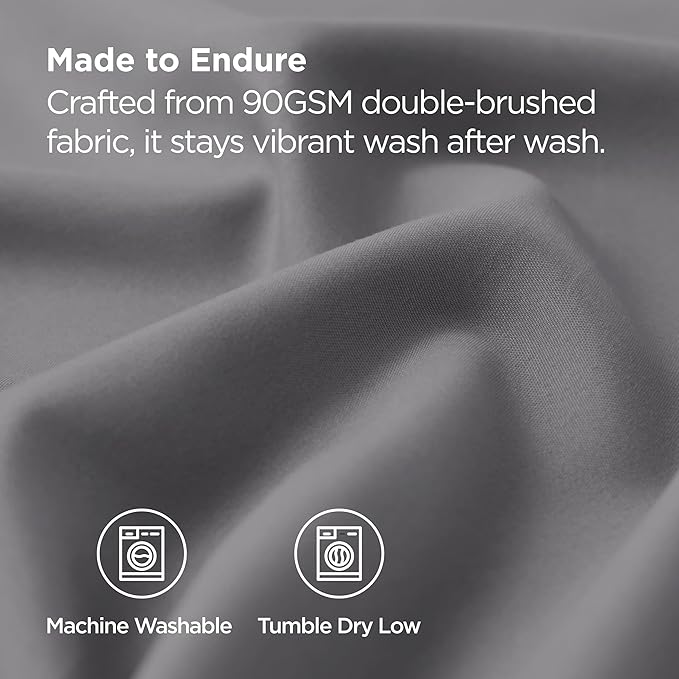 Bedsure King Size Pillow Cases Set of 2 - Silver Grey Brushed Microfiber Pillowcases 2 Pack, Super Soft Pillow Case Cover with Envelope Closure, Wrinkle, Fade and Stain Resistant, 20x36 Inches
