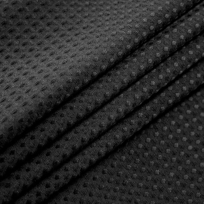 Barossa Design Extra-Long Waffle Weave Shower Curtain 71" W x 96" H - Hotel Luxury Spa, 230 GSM Heavy Weighted Fabric, Water Repellent, Black, 71x96