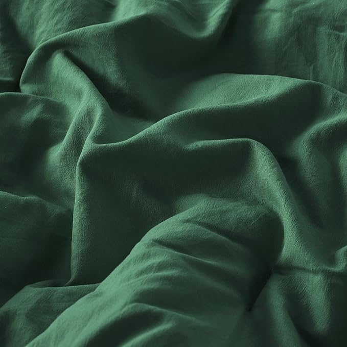 Codi Emerald Green Boho Twin Comforter Set, Aesthetic Luxurious Pom Fringe Design Bedding,Cute Soft Washed Microfiber Bed Sets, Lightweight Chic,1 Comforter & 1 Pillowcase