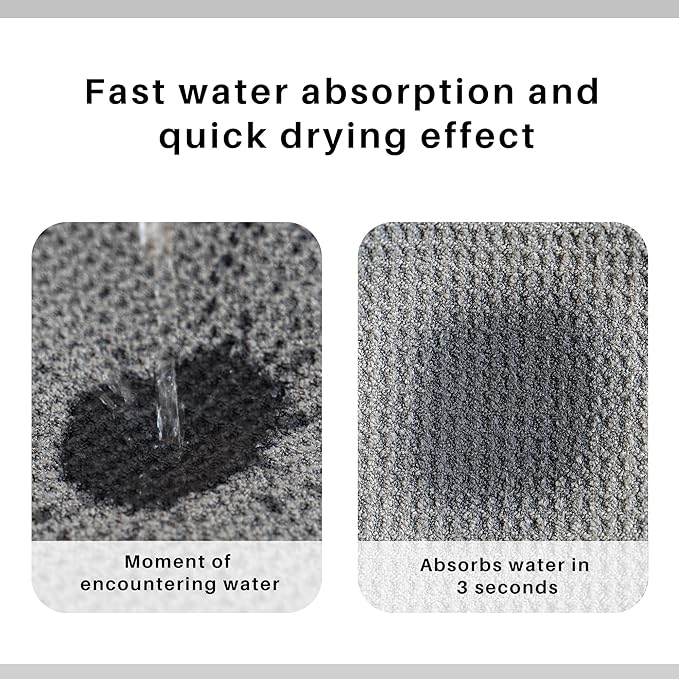 2 Pack Microfiber Hair Towel Wrap for Women, 32" x 11" Waffle Weave Hair Plopping Towel for Curly, Long & Thick Hair, Anti-Frizz Hair Turbans for Wet Hair (Lavender, Grey)