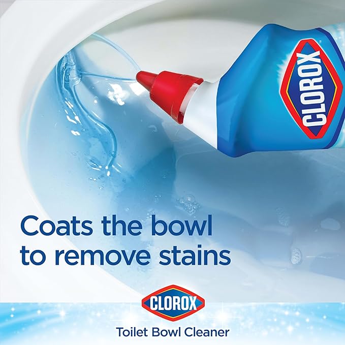 CLOROX Toilet Bowl Cleaner Lime & Rust Destroyer, Automatic Toilet Bowl Cleaner, Healthcare Cleaning and Industrial Cleaning, 24 Ounces (Pack of 1)
