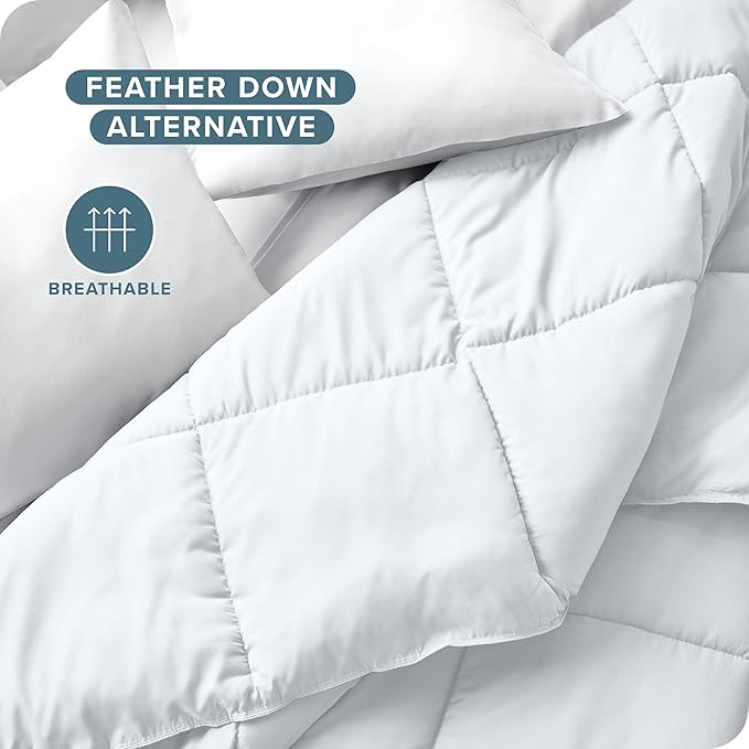 Bare Home Duvet Insert Comforter - Oversized King - Goose Down Alternative - Ultra-Soft - Premium 1800 Series - All Season Warmth - Bedding Comforter (Oversized King, White)
